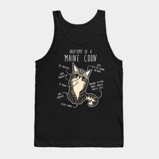 Maine Coon Cat Anatomy Tank Top